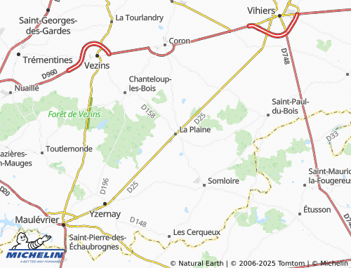 MICHELIN La Plaine map - ViaMichelin