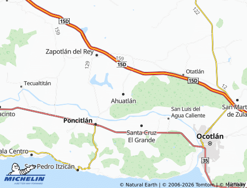 Mappa MICHELIN Ahuatlán - ViaMichelin