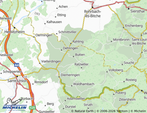 Mapa MICHELIN Butten - ViaMichelin