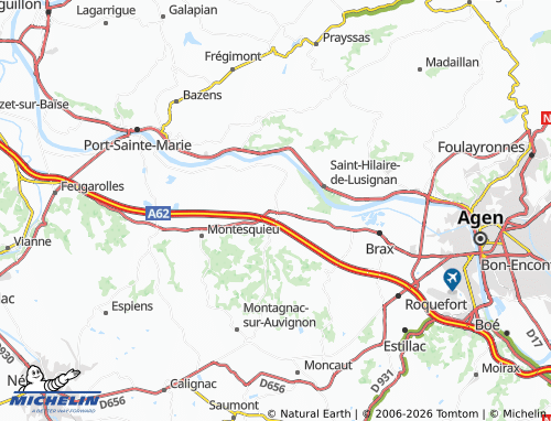 MICHELIN Sérignac-sur-Garonne map - ViaMichelin