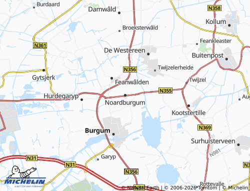 Carte MICHELIN Noardburgum - ViaMichelin