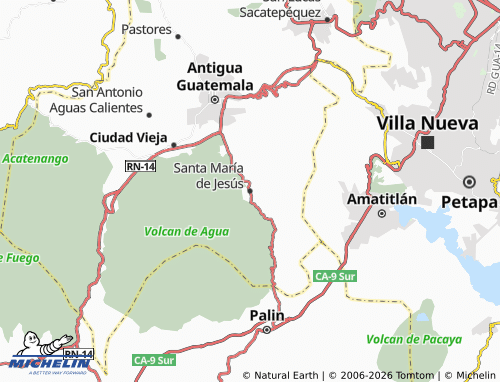 MICHELIN Santa María de Jesús map - ViaMichelin