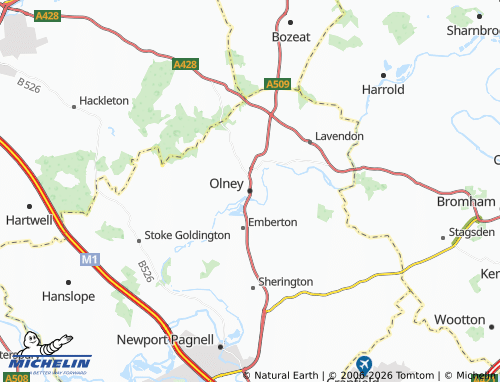 Carte MICHELIN Olney - ViaMichelin