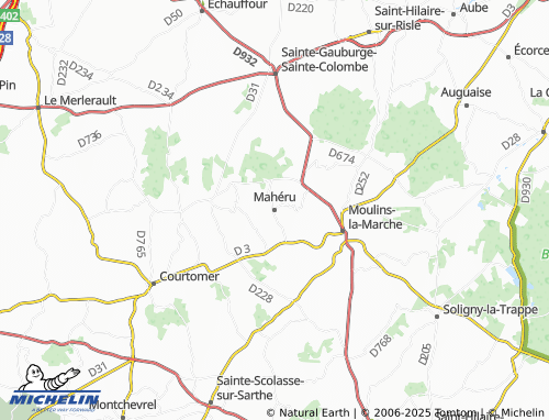 MICHELIN Mahéru map - ViaMichelin
