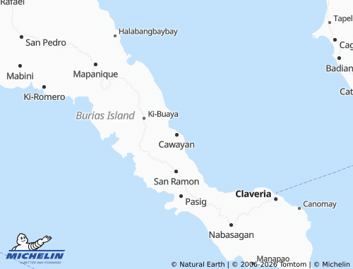 MICHELIN Cawayan map - ViaMichelin