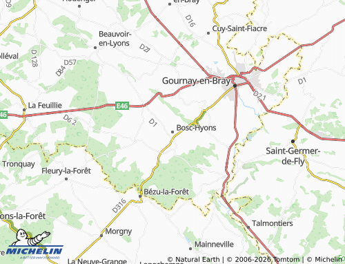 Mapa MICHELIN Bosc-Hyons - ViaMichelin