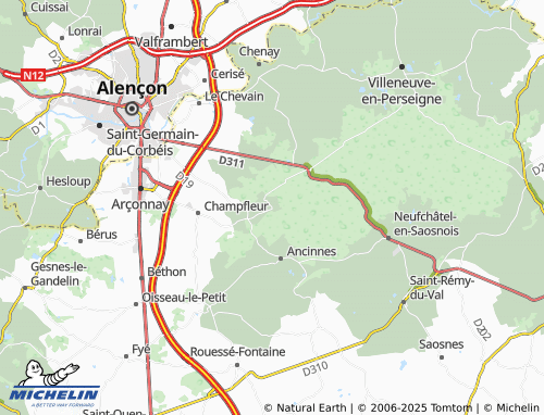 Carte MICHELIN Saint-Rigomer-des-Bois - ViaMichelin