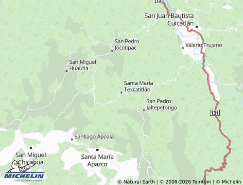 MICHELIN Santa María Texcatitlán map - ViaMichelin