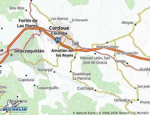 Mapa MICHELIN Amatlán de los Reyes - ViaMichelin