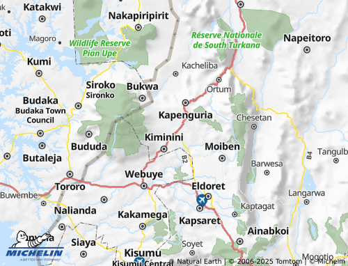 Mapa MICHELIN Trans-Nzoia - ViaMichelin
