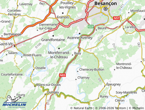 Mapa MICHELIN Busy - ViaMichelin