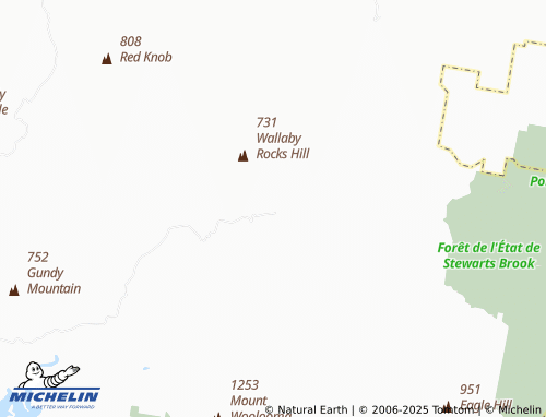 MICHELIN Moonan Flat map - ViaMichelin