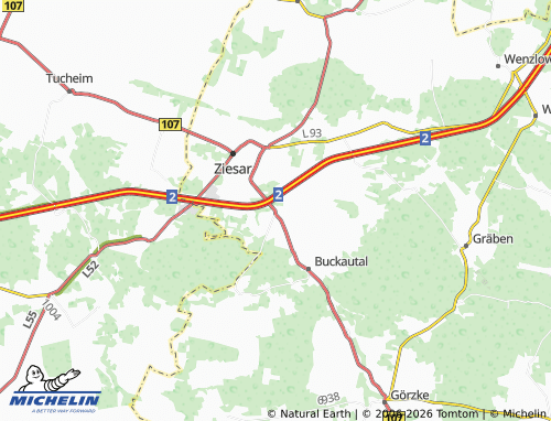 MICHELIN Köpernitz map - ViaMichelin