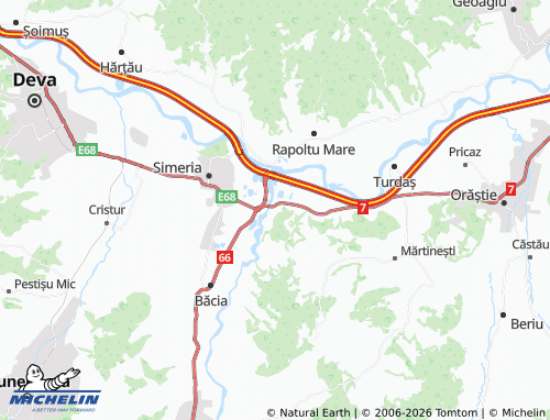 Mapa MICHELIN Simeria Veche - ViaMichelin
