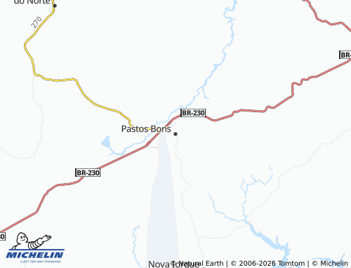 MICHELIN Pastos Bons map - ViaMichelin