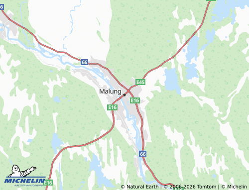 MICHELIN-Landkarte Malung-Sälen - ViaMichelin