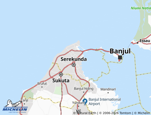 MICHELIN Kanifing map - ViaMichelin