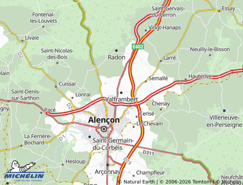 Mapa MICHELIN Valframbert - ViaMichelin