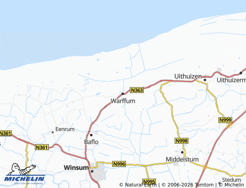MICHELIN Warffum map - ViaMichelin