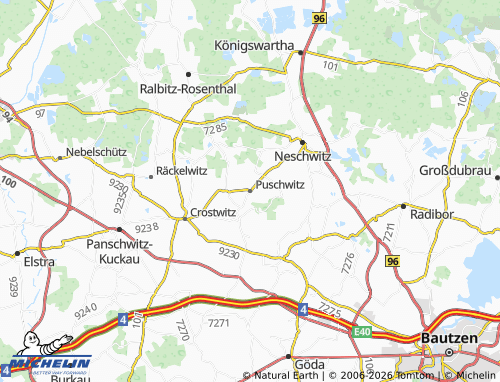 MICHELIN Puschwitz map - ViaMichelin