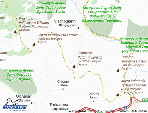 MICHELIN Mega Eleftherochori map - ViaMichelin