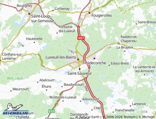 Mappa MICHELIN Luxeuil-les-Bains - ViaMichelin