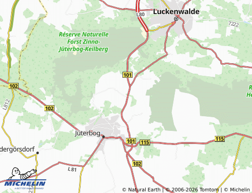 MICHELIN Kloster Zinna map - ViaMichelin