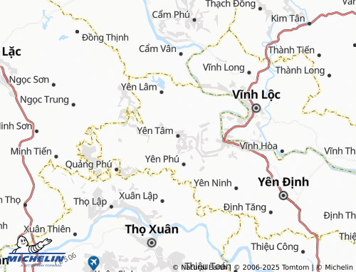 MICHELIN Yên Tâm map - ViaMichelin