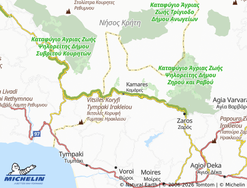 Mapa MICHELIN Kamares - ViaMichelin