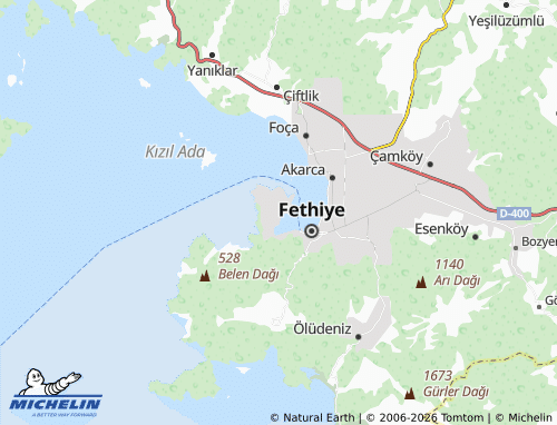 MICHELIN Karagözler map - ViaMichelin