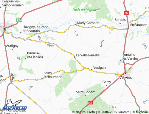 MICHELIN La Vallée-au-Blé map - ViaMichelin