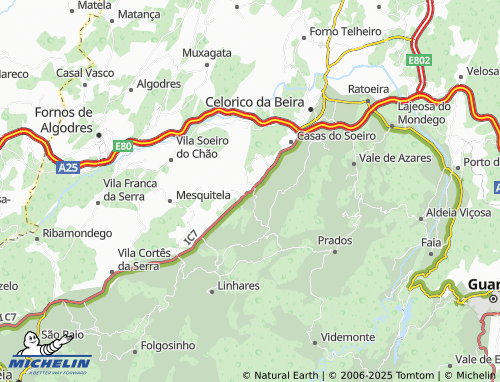 MICHELIN-Landkarte Cortiçô da Serra - ViaMichelin
