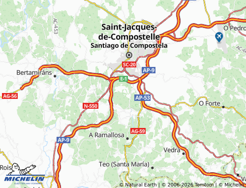 MICHELIN A Poboa map - ViaMichelin