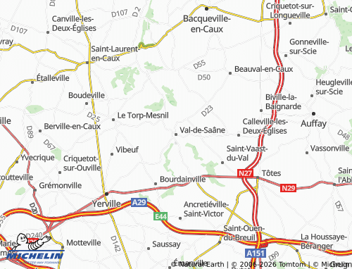 Mapa MICHELIN Val-de-Saâne - ViaMichelin
