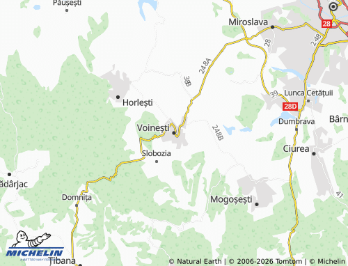 Mappa MICHELIN Voinești - ViaMichelin
