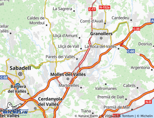 Carte MICHELIN Parets del Vallès - ViaMichelin