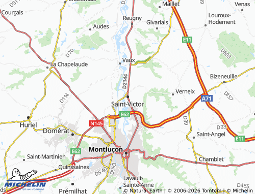 Mapa MICHELIN Saint-Victor - ViaMichelin