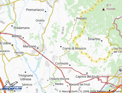 Mapa MICHELIN Corno di Rosazzo - ViaMichelin
