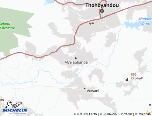 MICHELIN-Landkarte Mvelaphanda - ViaMichelin