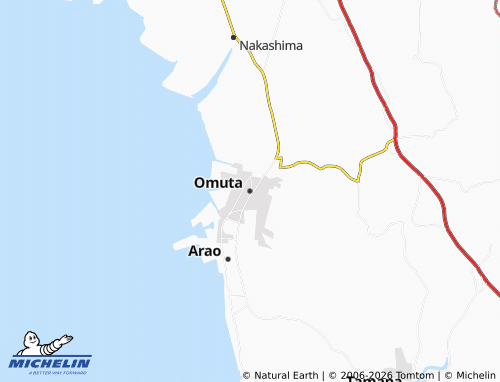 Mappa MICHELIN Omuta - ViaMichelin