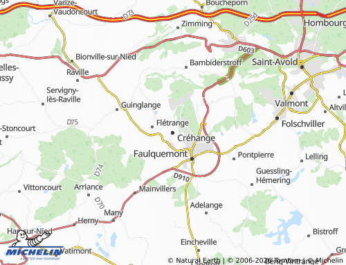 Carte MICHELIN Créhange - ViaMichelin