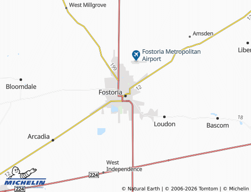 Carte MICHELIN Fostoria - ViaMichelin