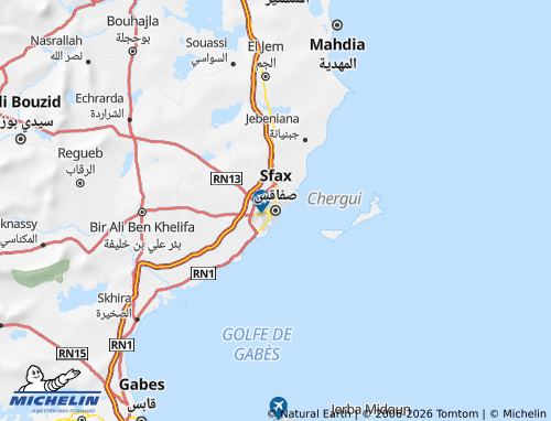 Carte MICHELIN Sfax - ViaMichelin