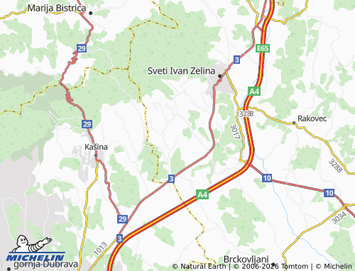 MICHELIN Hrnjanec map - ViaMichelin