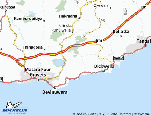 MICHELIN Uda Aparekka East map - ViaMichelin
