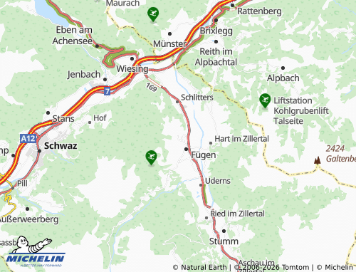 Carte MICHELIN Fügenberg - ViaMichelin