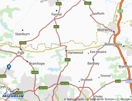Carte MICHELIN Harewood - ViaMichelin