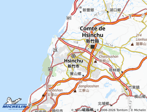Mappa MICHELIN Hsinchu - ViaMichelin