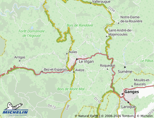 Kaart MICHELIN Le Vigan - ViaMichelin