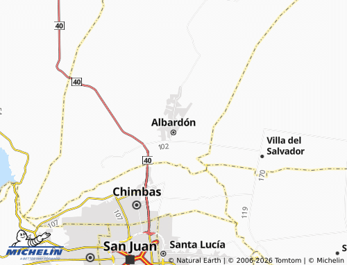 Mappa MICHELIN Albardón - ViaMichelin